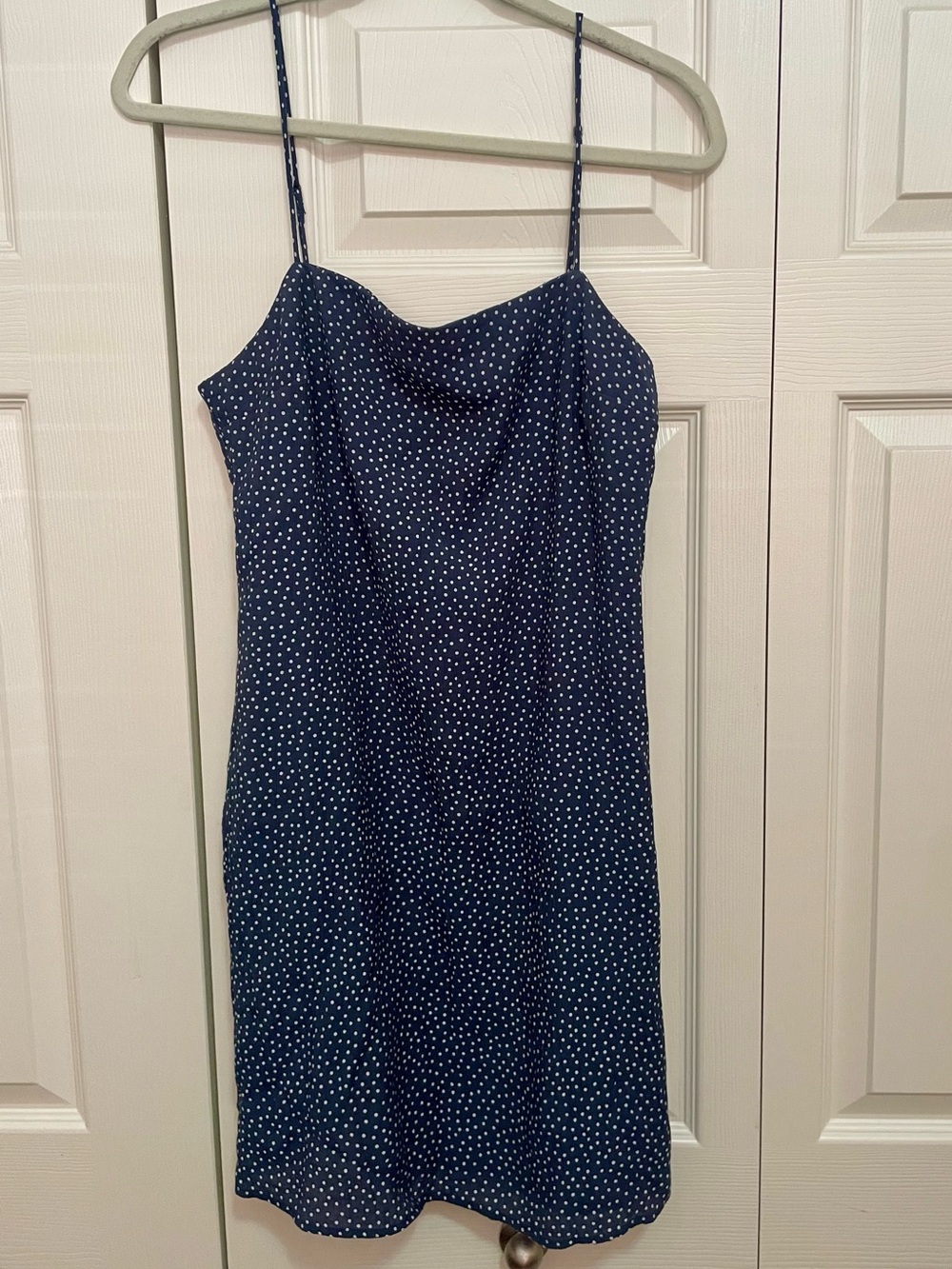 Abercrombie & Fitch Navy Blue Polka Dot Mini Dress
